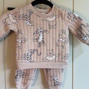 Disney Winnie the Pooh Baby Sweats Quilted Jogger Set 12M